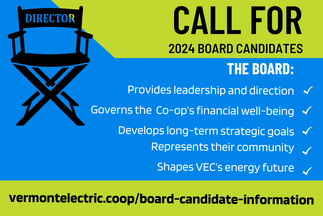 Vermont Electric Cooperative Seeking Candidates for Board of Directors